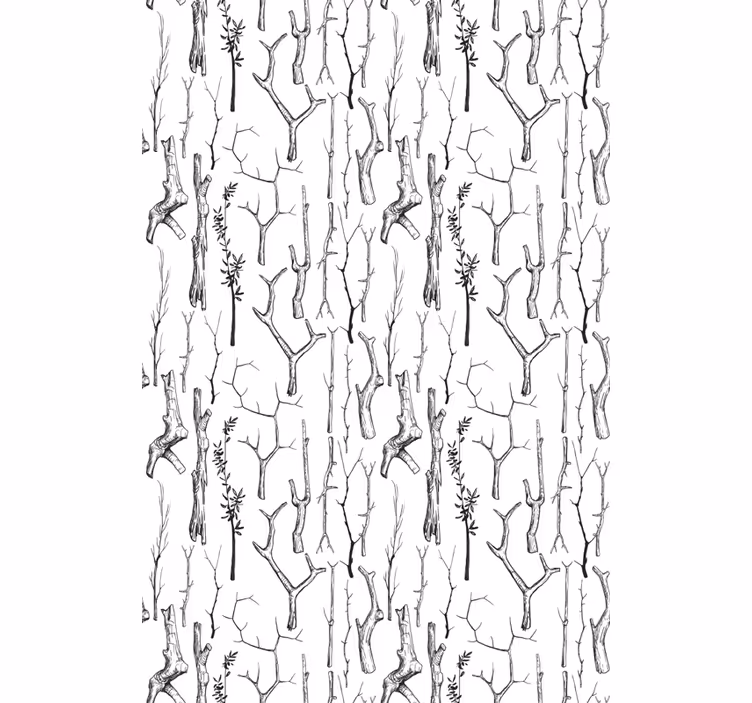 Papel tapiz árboles troncos grises - TenVinilo