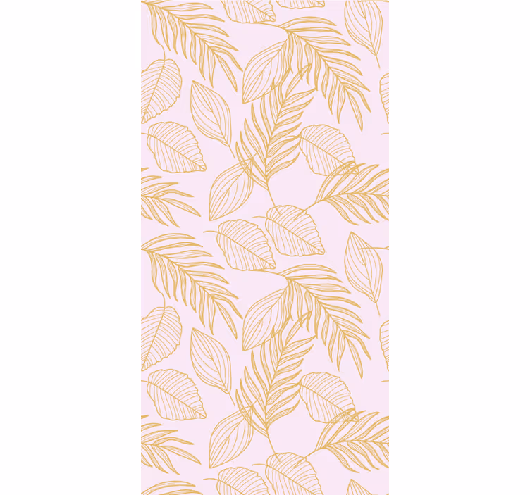 Papel tapiz para sala patrón de hojas elegante - TenVinilo