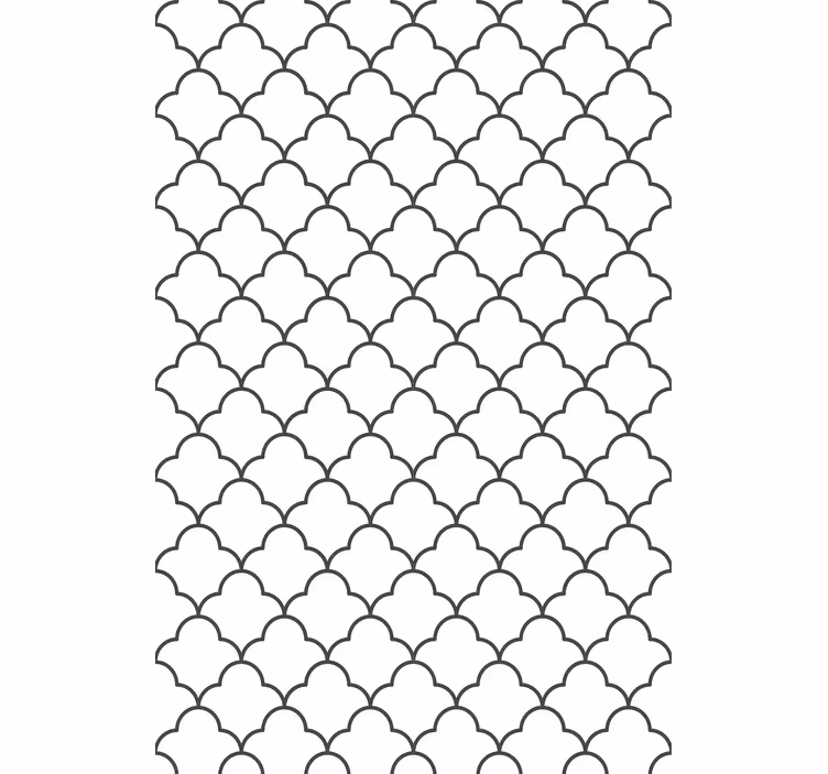 Papel tapiz moderno patrón curvado estilizado - TenVinilo