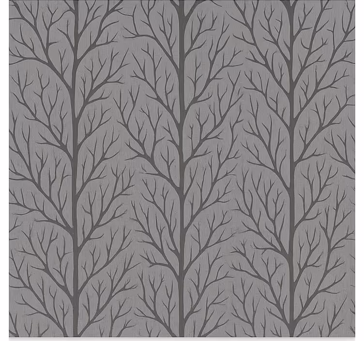 Papel tapiz comedor árboles del bosque gris - TenVinilo