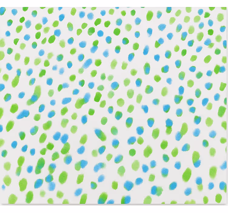 Papel tapiz juvenil puntos azules y verdes - TenVinilo