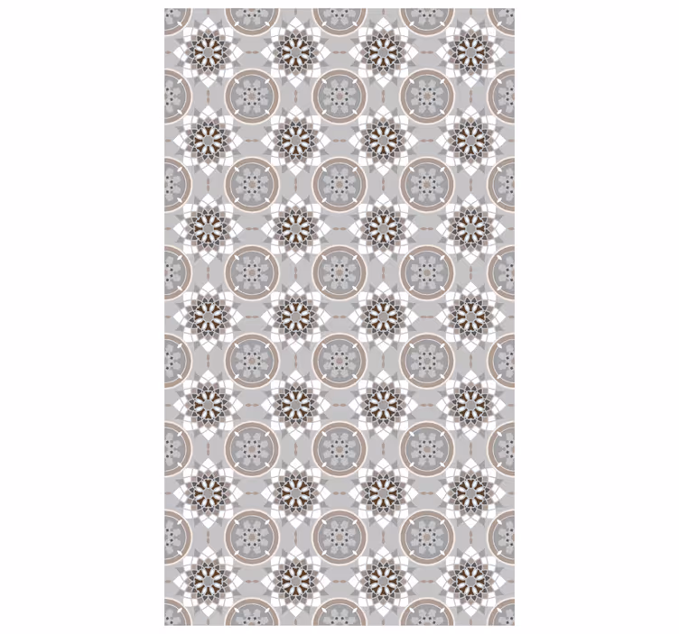 Papel tapiz cocina azulejo floral para suelo - TenVinilo