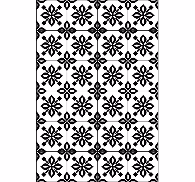 Papel tapiz para sala mosaico blanco y negro - TenVinilo