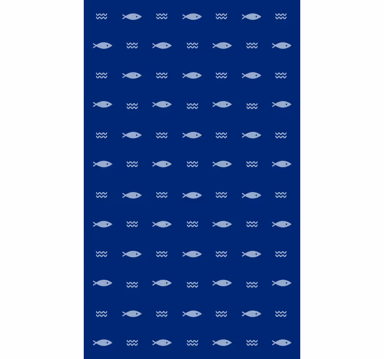 Papel tapiz baño felpudo con diseño de peces - TenVinilo
