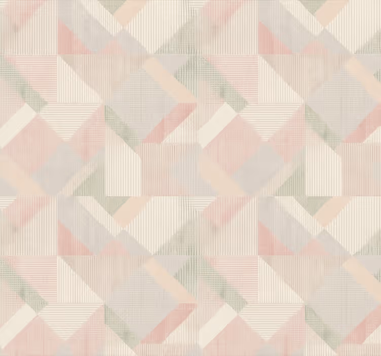Papel tapiz recámara matrimonial geométrico woven pastel - TenVinilo
