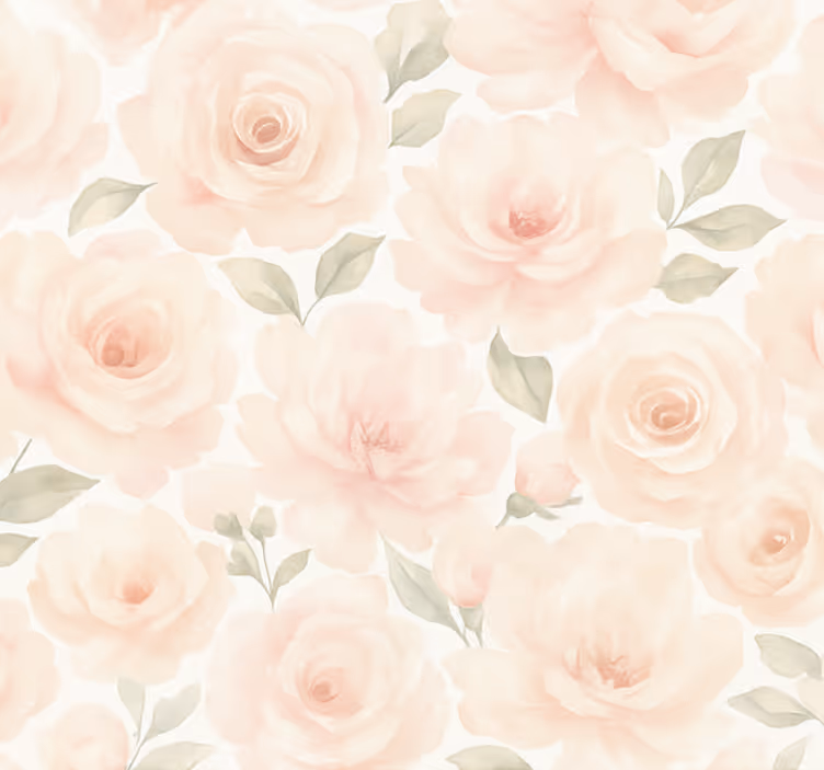 Papel tapiz para sala peonía rosa vintage - TenVinilo