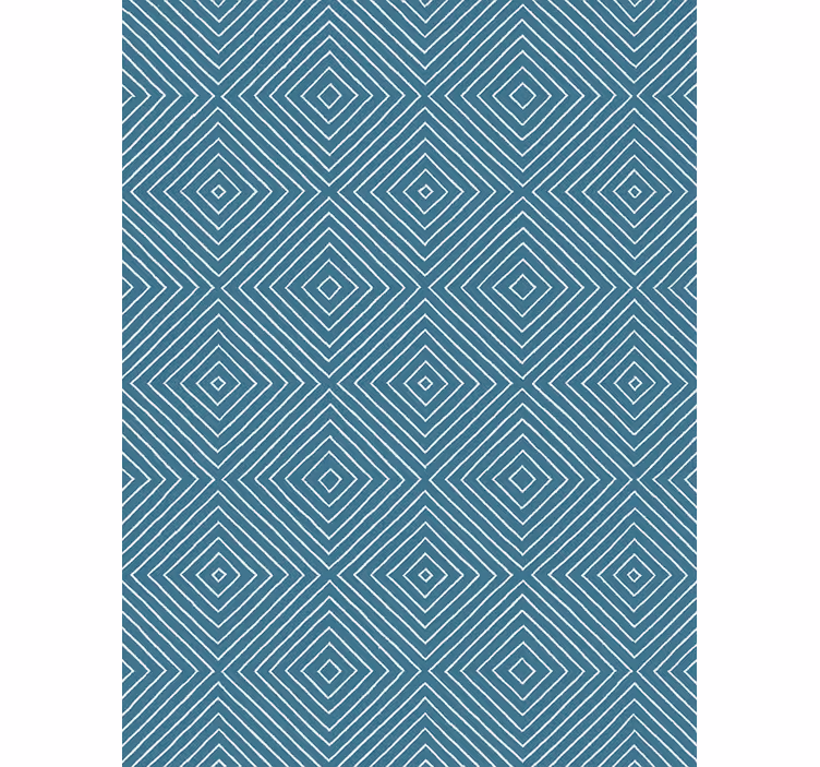 Papel tapiz nórdico línea de diamantes azules - TenVinilo