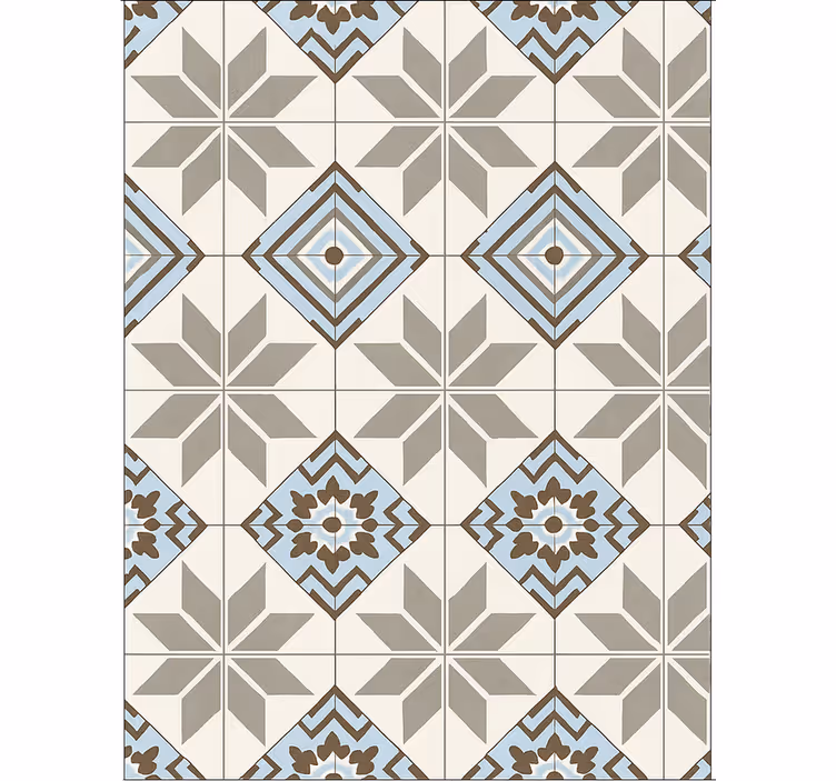 Papel tapiz azulejos estrellas azules - TenVinilo