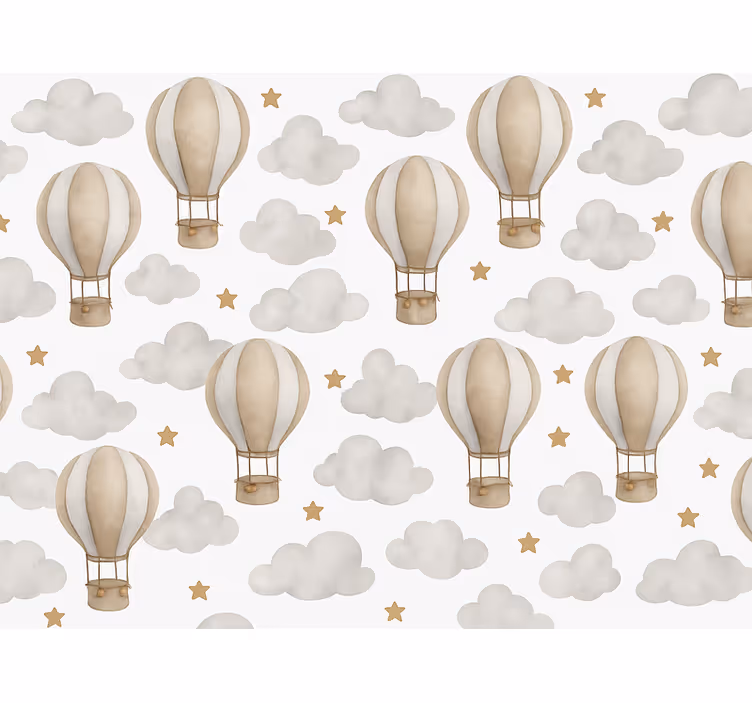 Papel tapiz bebé globos de tierra estrellados - TenVinilo
