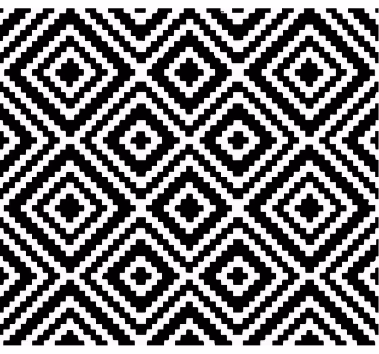Papel tapiz para sala diseño cuadrado blanco y negro - TenVinilo