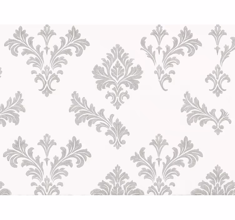 Papel tapiz recámara matrimonial diseño plateado metálico - TenVinilo
