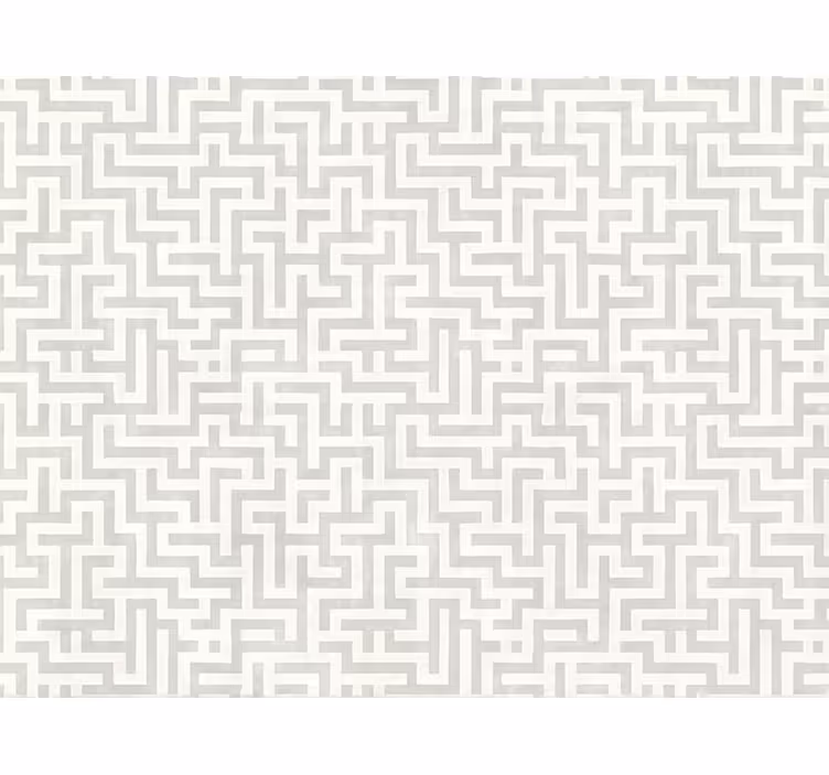 Papel tapiz para sala diseño laberinto plateado - TenVinilo