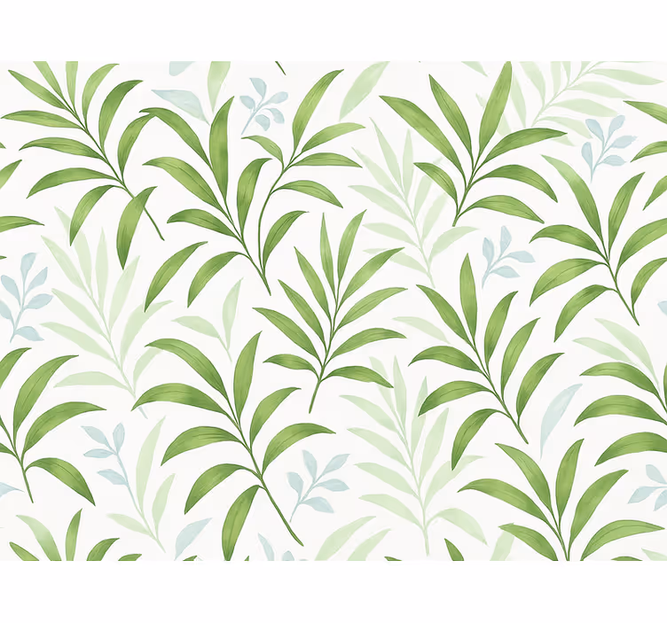 Papel tapiz para sala diseño de grandes hojas verdes - TenVinilo