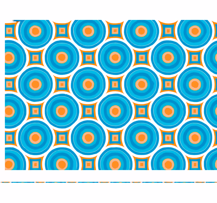 Papel tapiz para sala círculos azules abstractos - TenVinilo