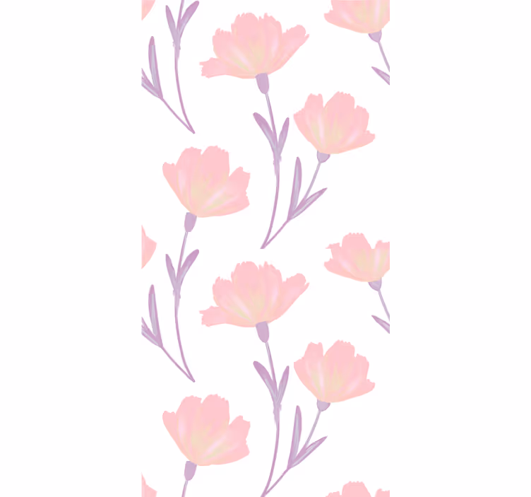Papel tapiz flores tema de flores suaves - TenVinilo