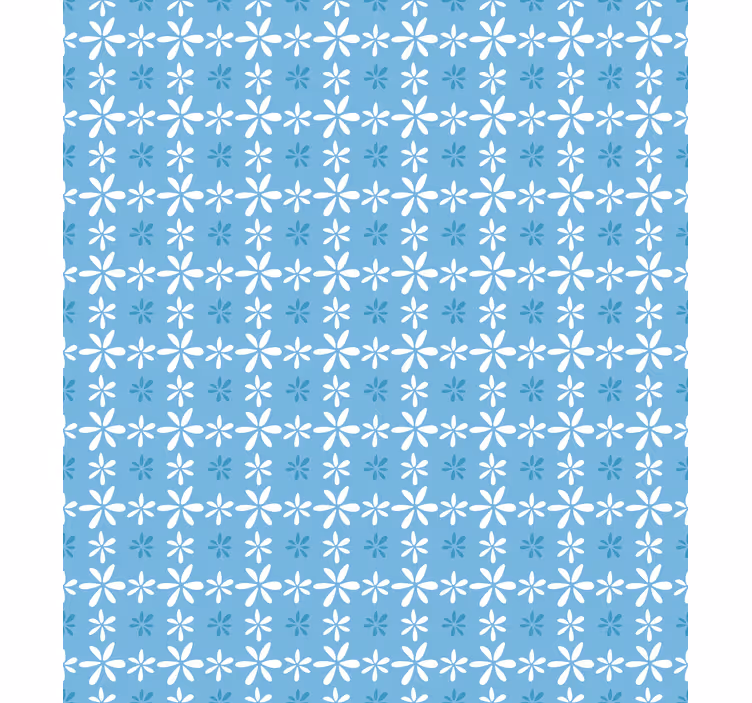Papel tapiz flores margaritas blancas - TenVinilo