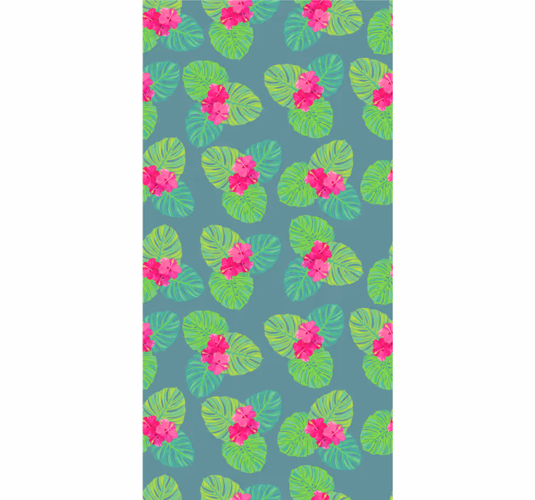 Papel tapiz floral diseño de magnolias sobre agua - TenVinilo