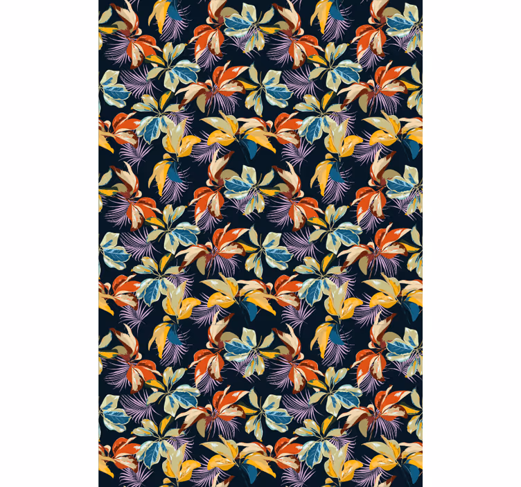 Papel tapiz floral diseño lirio tigre - TenVinilo