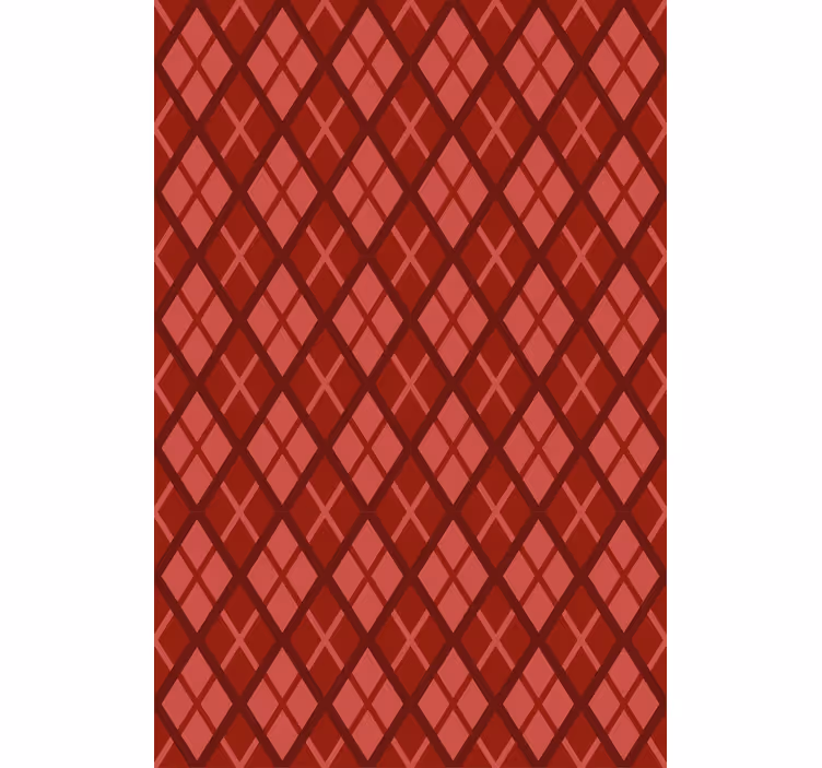 Papel tapiz recámara matrimonial patrón diamante rojo - TenVinilo