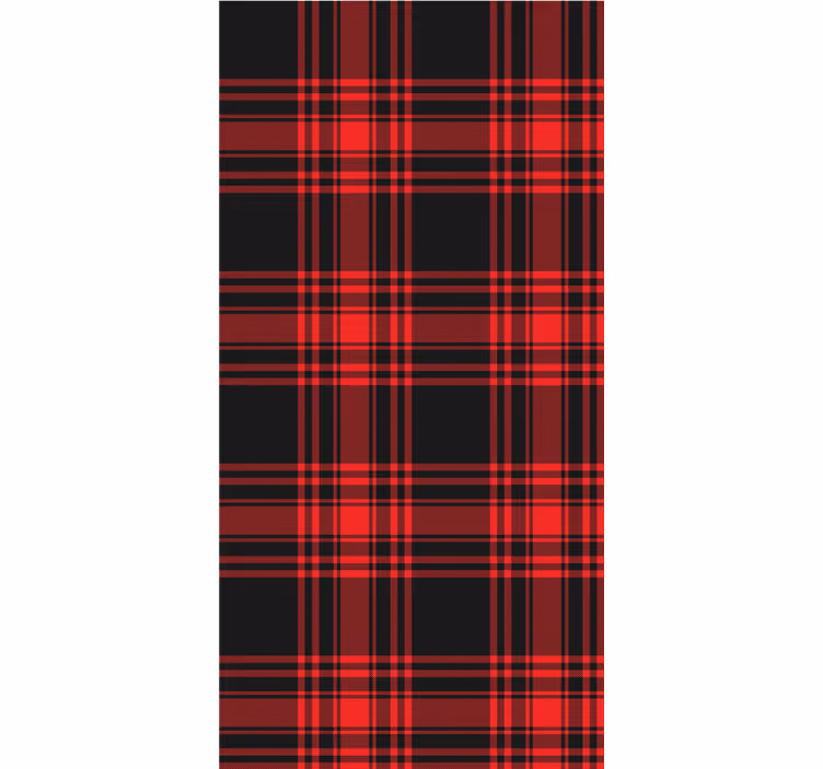 Papel tapiz recámara matrimonial patrón de tartan - TenVinilo