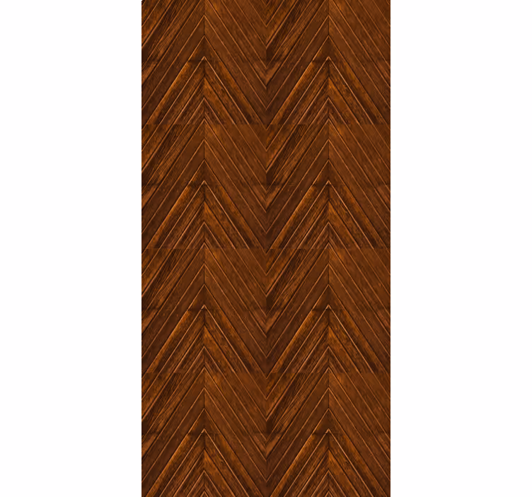 Papel tapiz recámara matrimonial efecto zigzag madera - TenVinilo