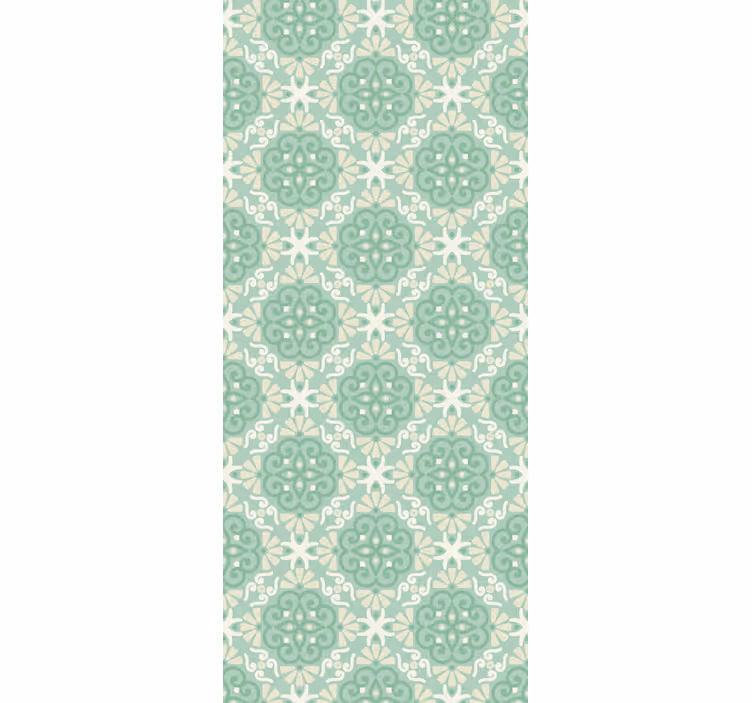 Papel tapiz para recámara diseño floral verde nórdico - TenVinilo
