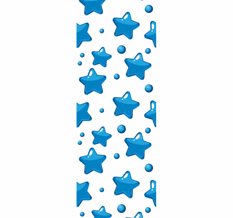 Papel tapiz para recámara globos estrellados azules - TenVinilo