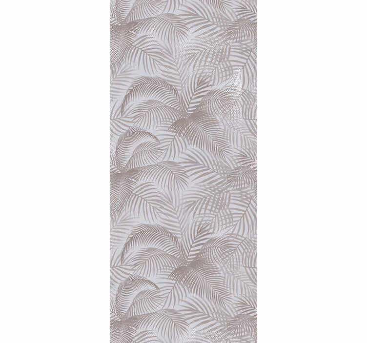 Papel tapiz para recámara botánico elegante gris 80's - TenVinilo