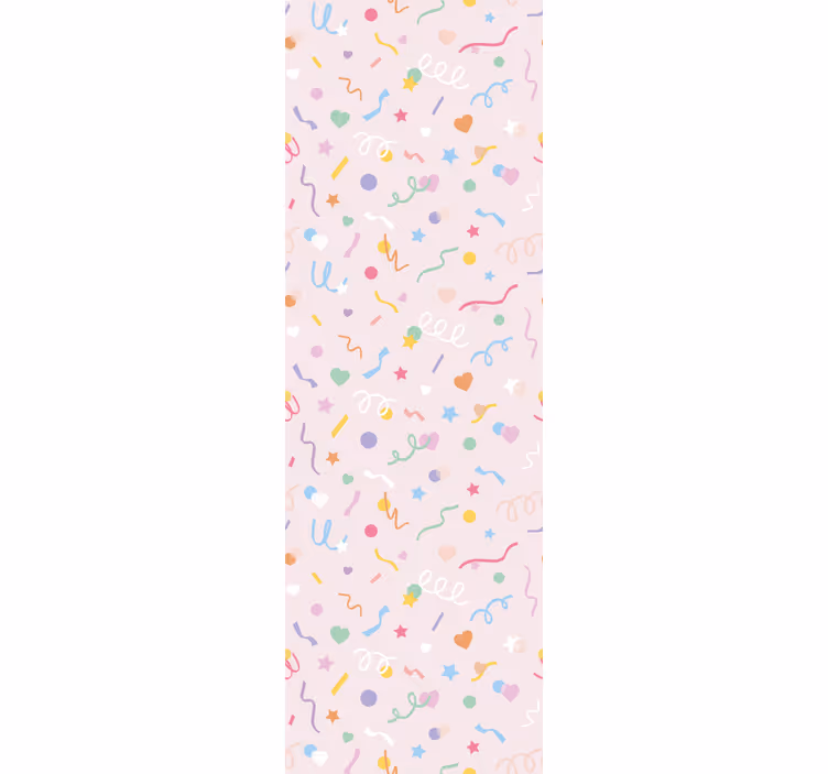 Papel tapiz para recámara con lindo confeti pastel - TenVinilo