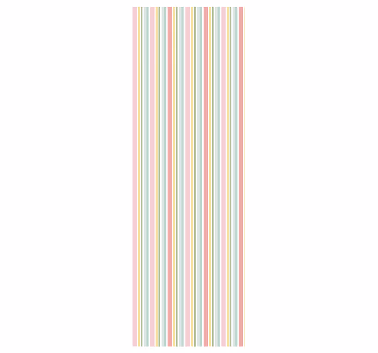 Papel tapiz para recámara rayas multicolor pastel - TenVinilo