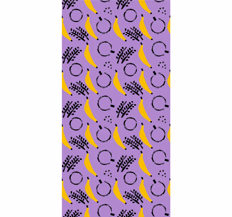Papel tapiz para recámara diseño de plátano púrpura africano - TenVinilo