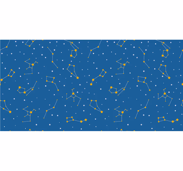Papel tapiz azul constelaciones en el cielo - TenVinilo