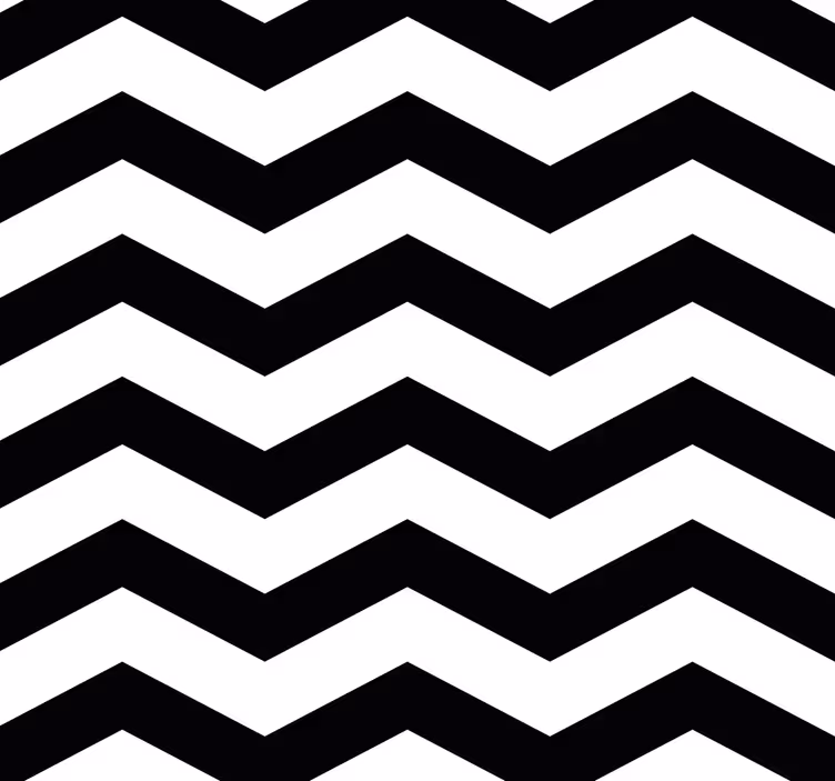 Papel tapiz blanco patrón de chevron blanco y negro - TenVinilo