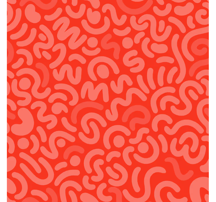 Papel tapiz rojo líneas redondas abstractas - TenVinilo