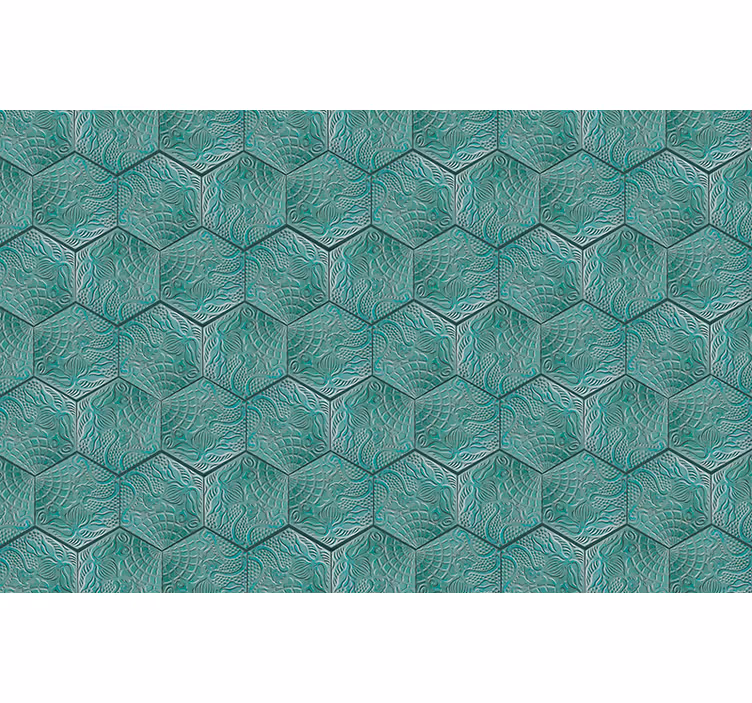 Papel tapiz verde panot gaudí verde - TenVinilo
