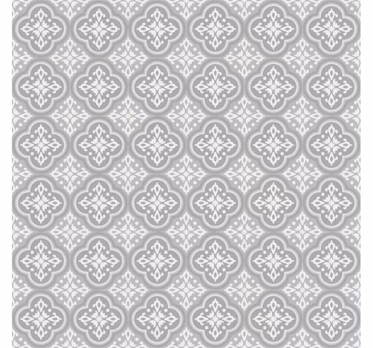 Papel tapiz gris azulejos hidráulicos grises - TenVinilo