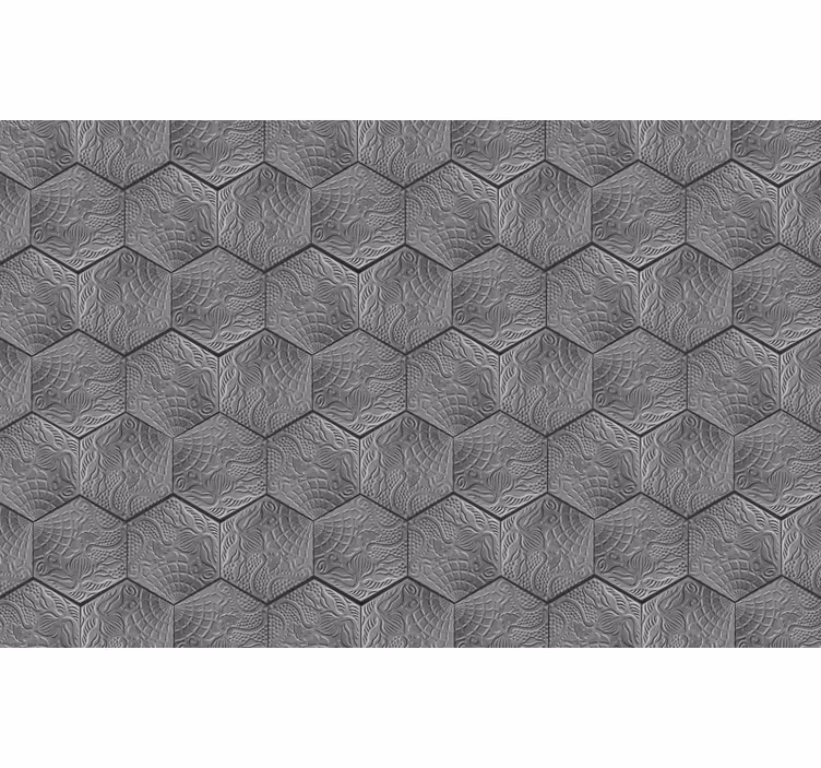 Papel tapiz gris panot de gaudí - TenVinilo