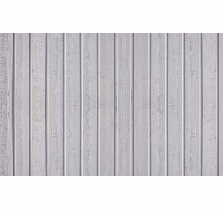 Papel tapiz gris tablones de madera blanca - TenVinilo