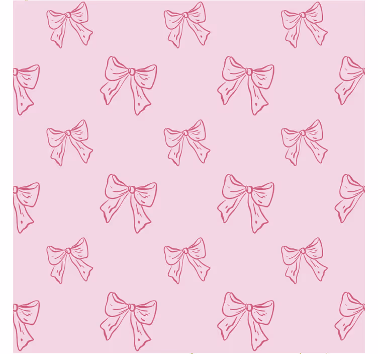 Papel tapiz rosa con diseño de lazos rosas - TenVinilo