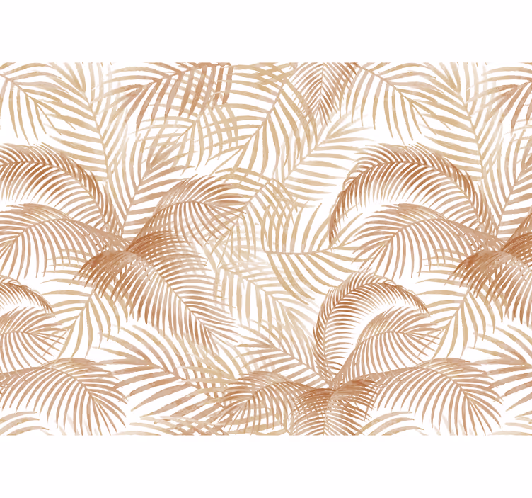 Papel tapiz terracota palmas exóticas - TenVinilo