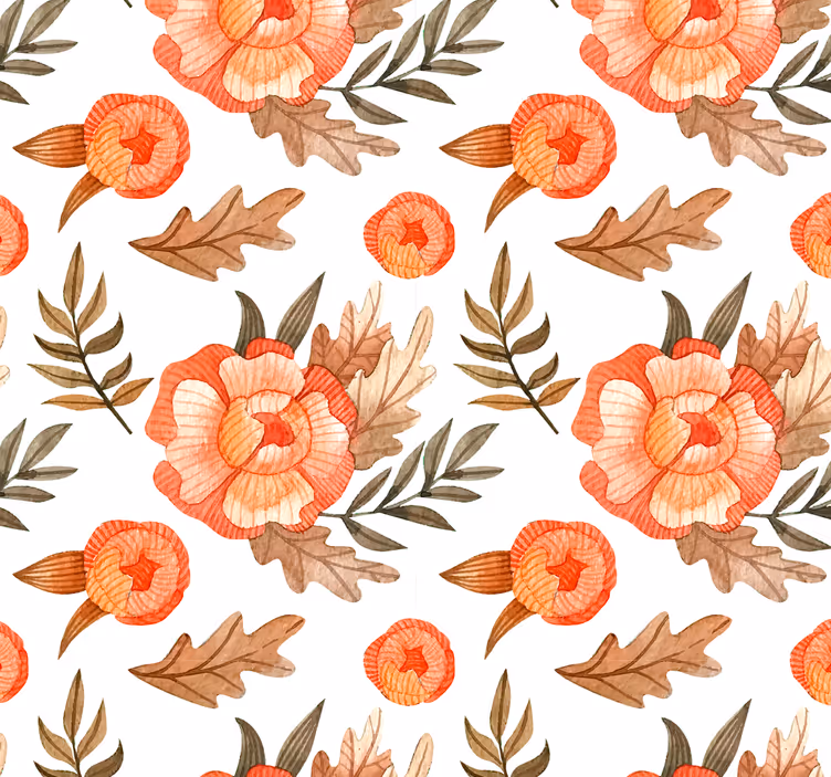 Papel pintado de flores de naturaleza - TenVinilo