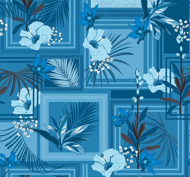 Papel pintado para baño naturaleza floral  - TenVinilo