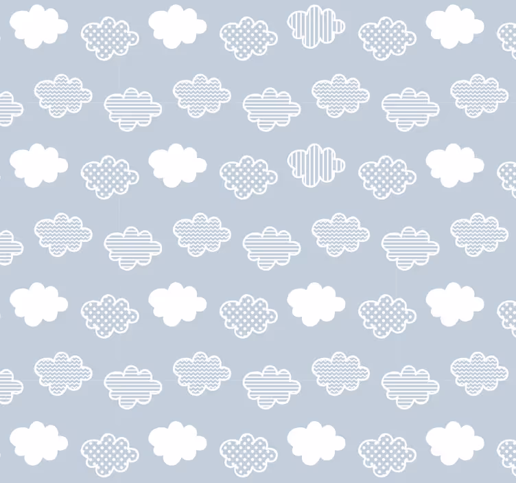 Papel pintado con textura de nubes azules - TenVinilo