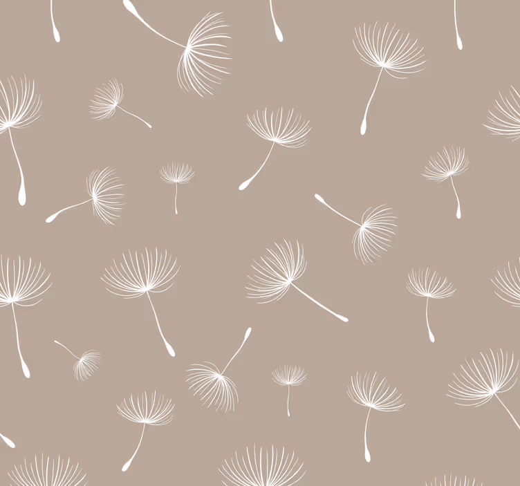 Papel pintado flores diente de león volando - TenVinilo