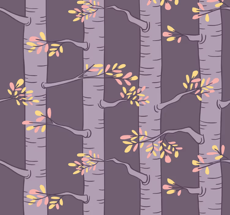 Papel pintado de bosque estilo nórdico - TenVinilo