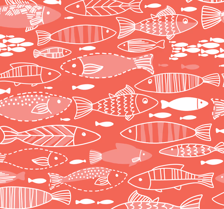 Papel pintado recibidor peces bajo el mar - TenVinilo