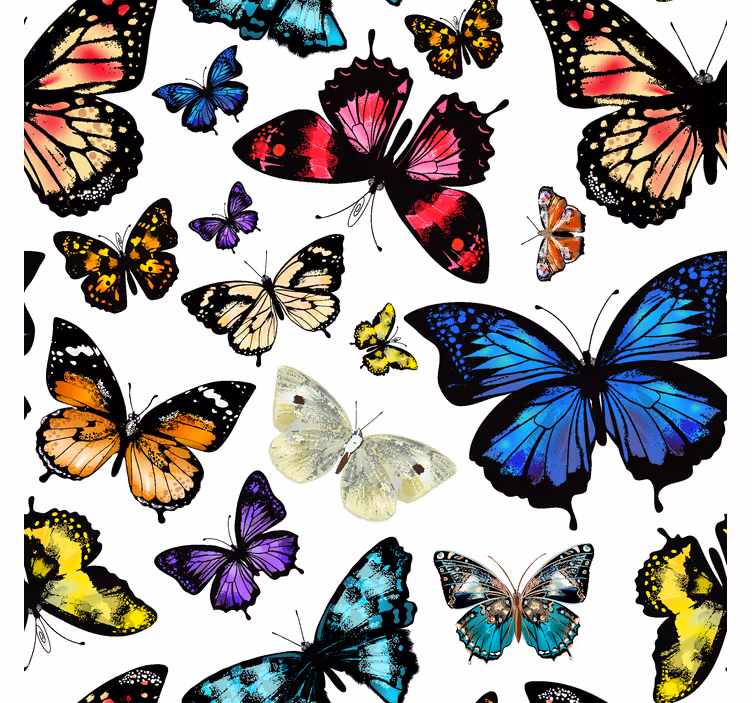 Papel pintado mariposas tonos vintage - TenVinilo