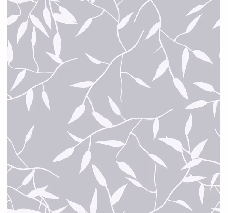 Papel pintado moderno ramas blancas - TenVinilo