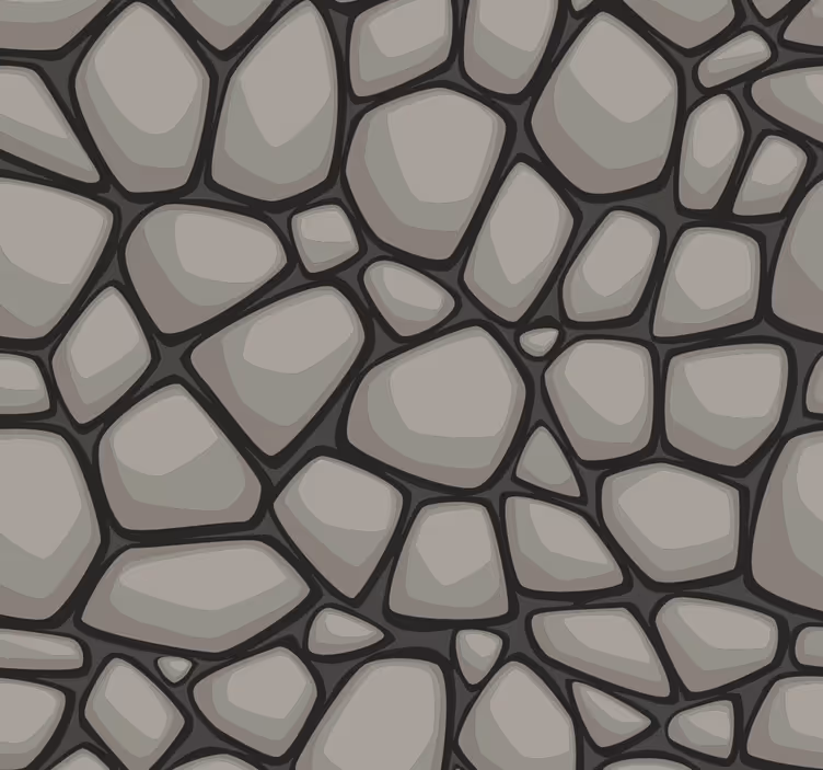 Papel pintado piedras pequeñas grises - TenVinilo
