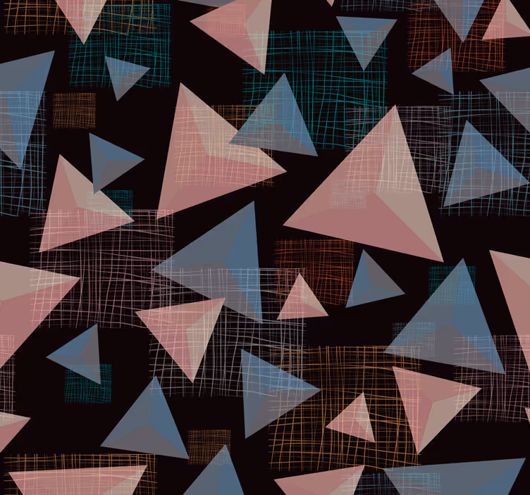 Papel pintado abstracto figuras geométricas - TenVinilo